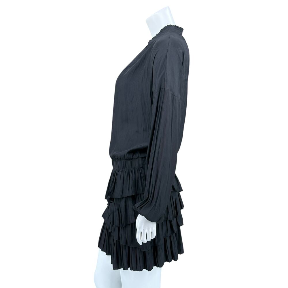 Ramy Brook Dress Women XS Black Juno Tiered Mini Pullover Party Cocktail LBD NWT - Picture 4 of 10
